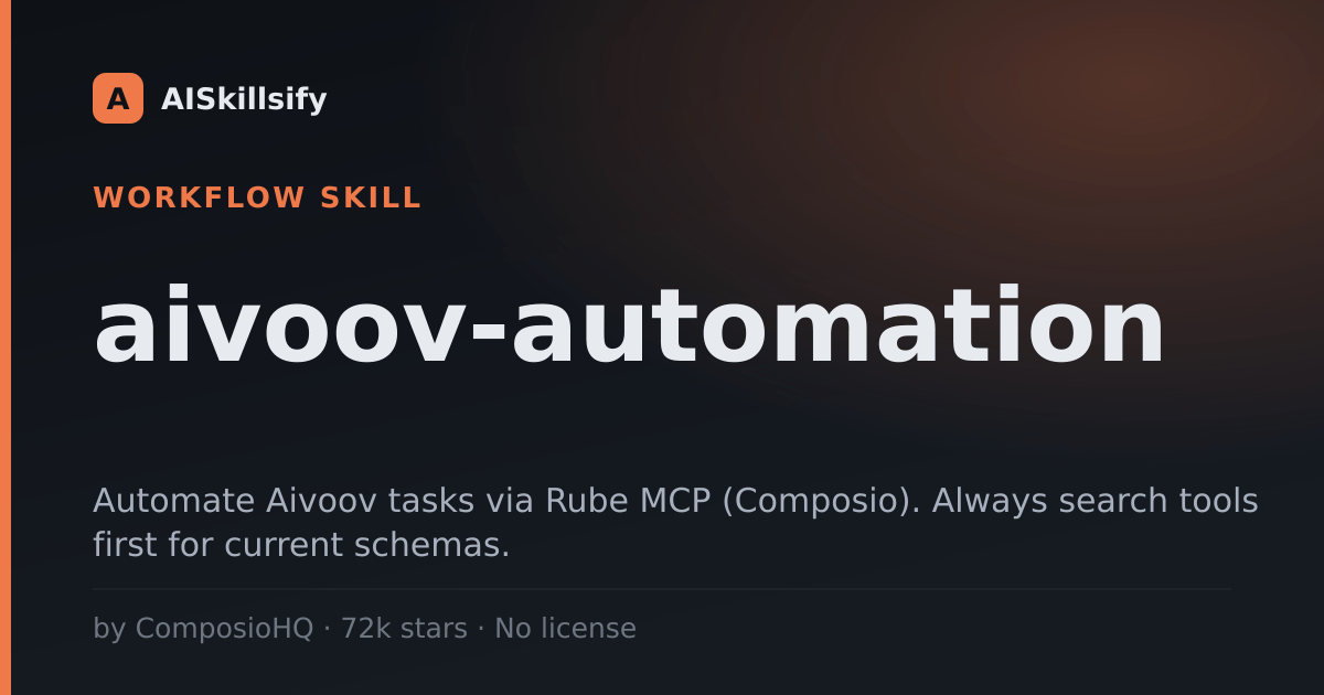 aivoov-automation skill by ComposioHQ