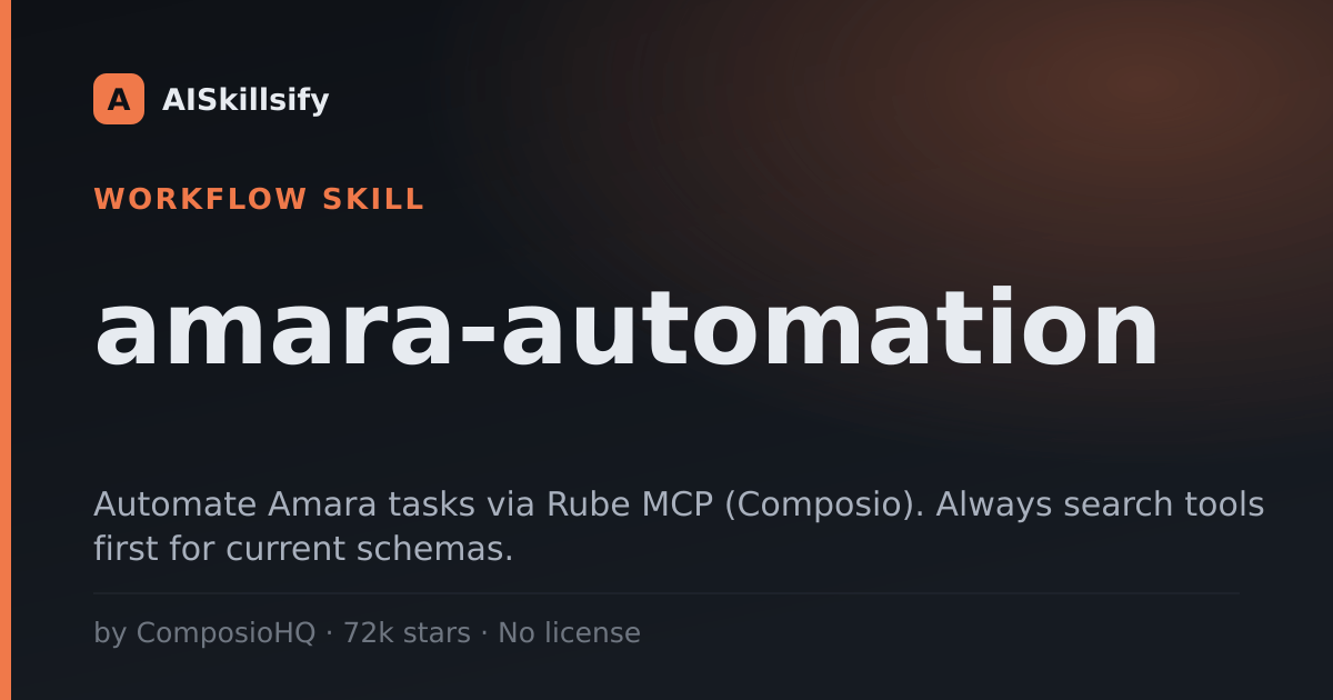amara-automation skill by ComposioHQ