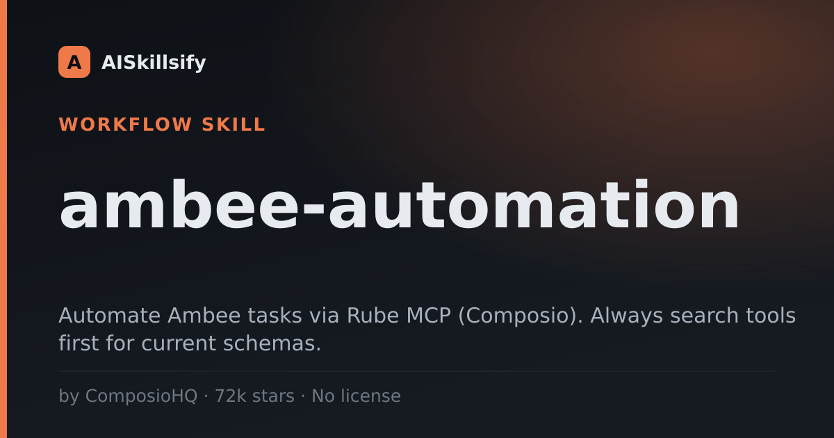 ambee-automation skill by ComposioHQ