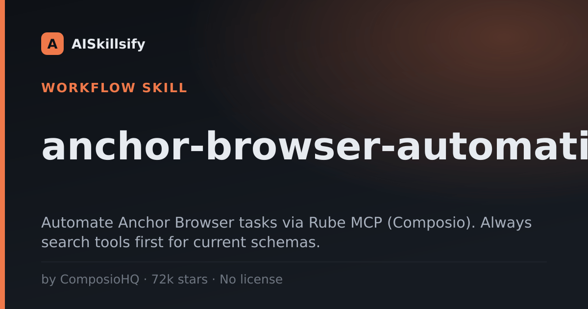anchor-browser-automation skill by ComposioHQ