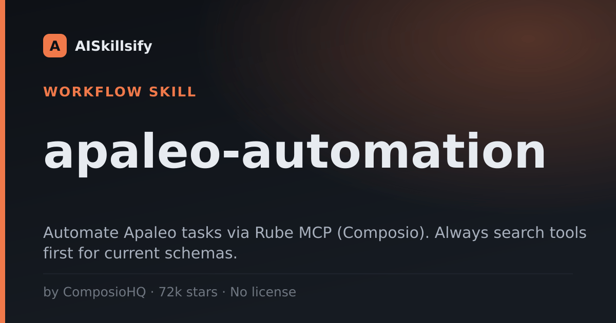 apaleo-automation skill by ComposioHQ