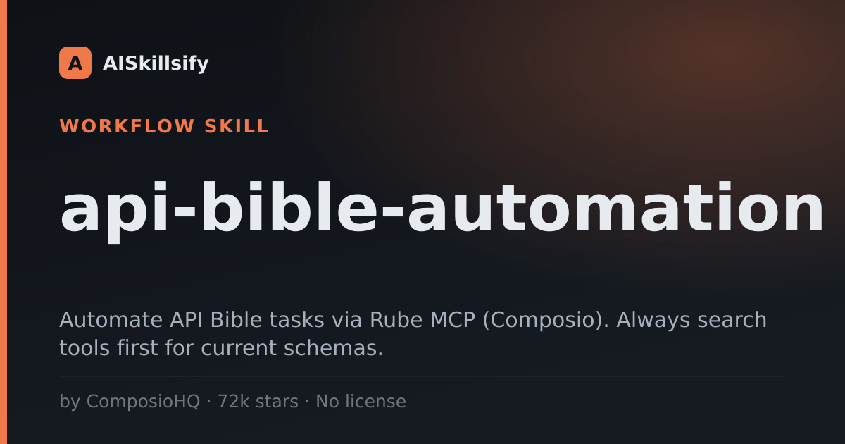 api-bible-automation skill by ComposioHQ