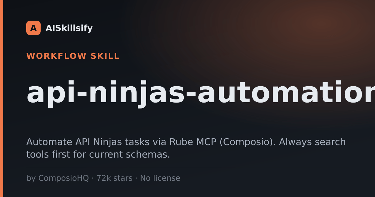 api-ninjas-automation skill by ComposioHQ