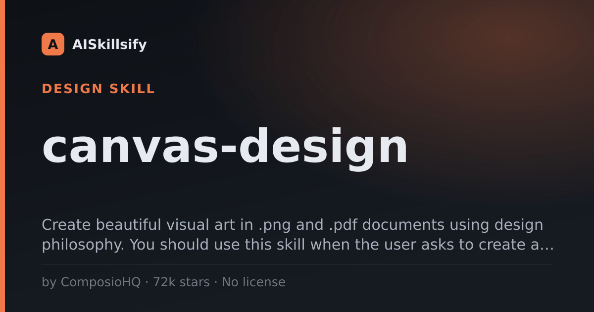 canvas-design skill by ComposioHQ