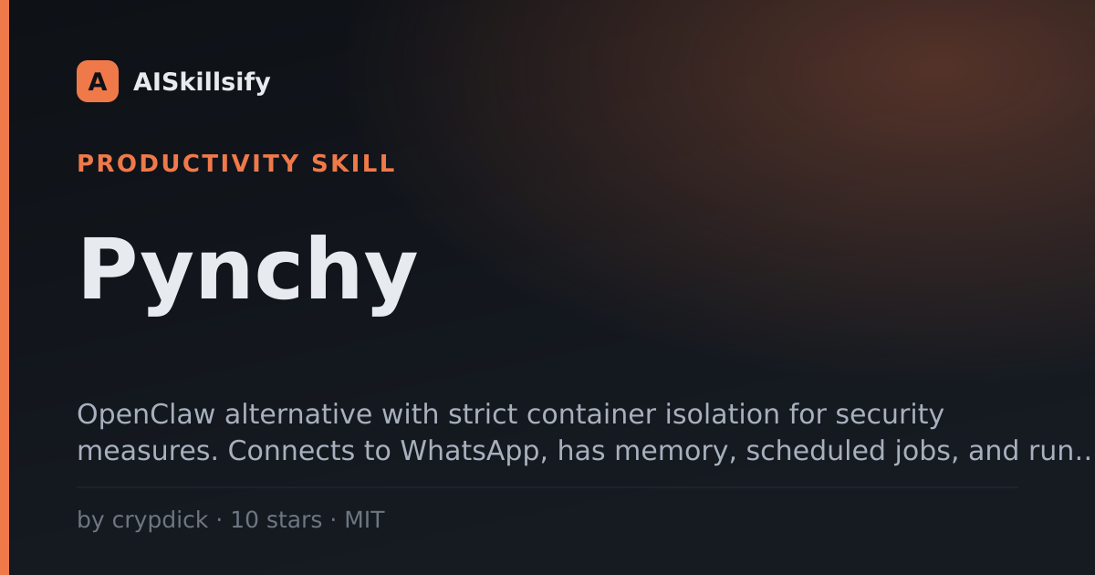 Pynchy skill by crypdick