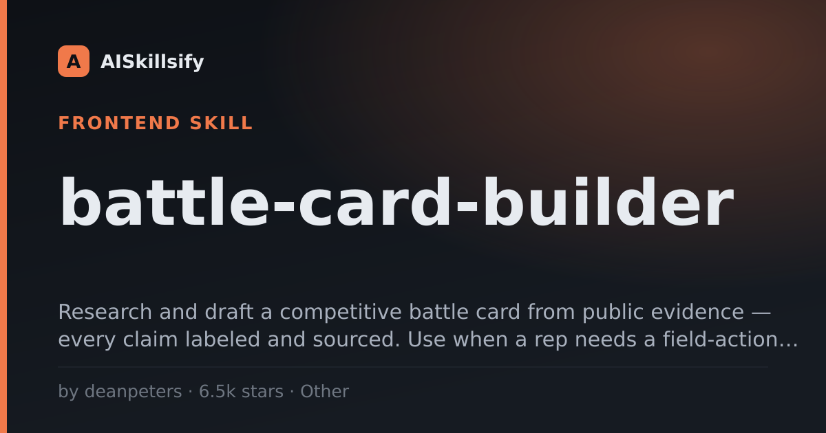 battle-card-builder skill by deanpeters