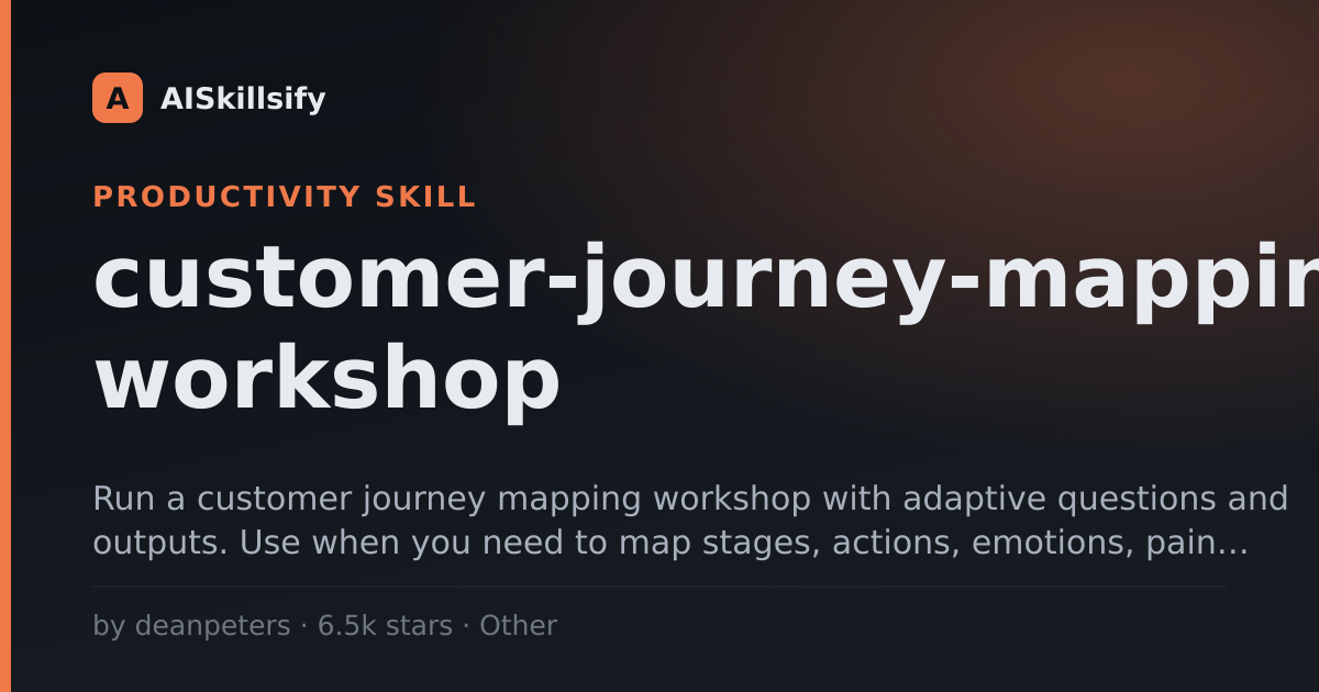 customer-journey-mapping-workshop skill by deanpeters
