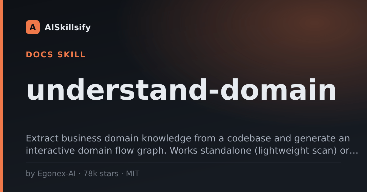 understand-domain skill by Egonex-AI