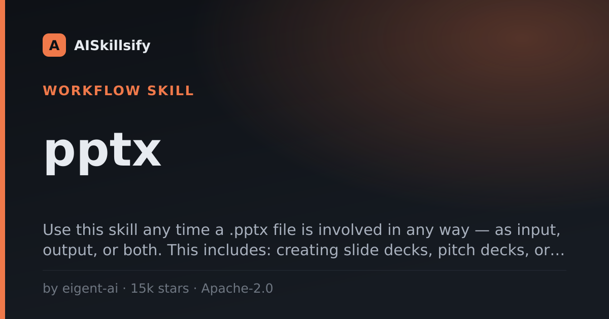 pptx skill by eigent-ai
