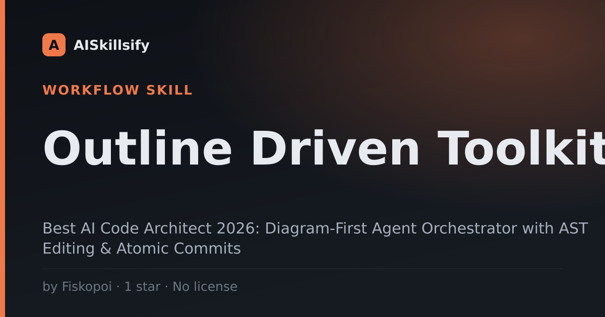 Outline Driven Toolkit skill by Fiskopoi