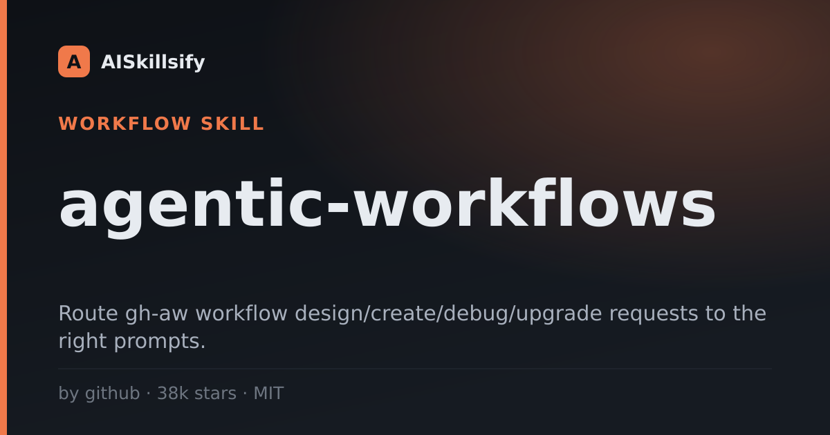 agentic-workflows skill by github