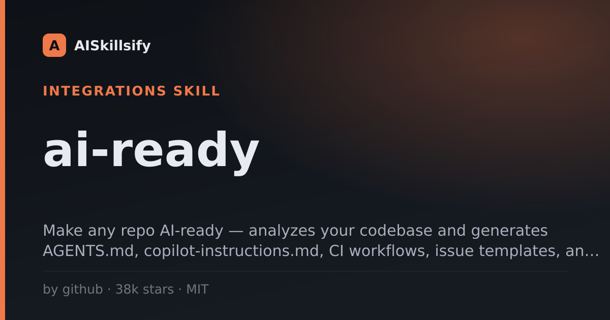 ai-ready skill by github
