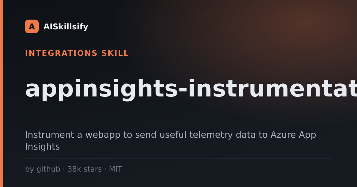 appinsights-instrumentation skill by github