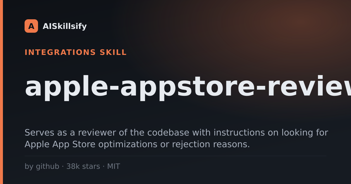 apple-appstore-reviewer skill by github