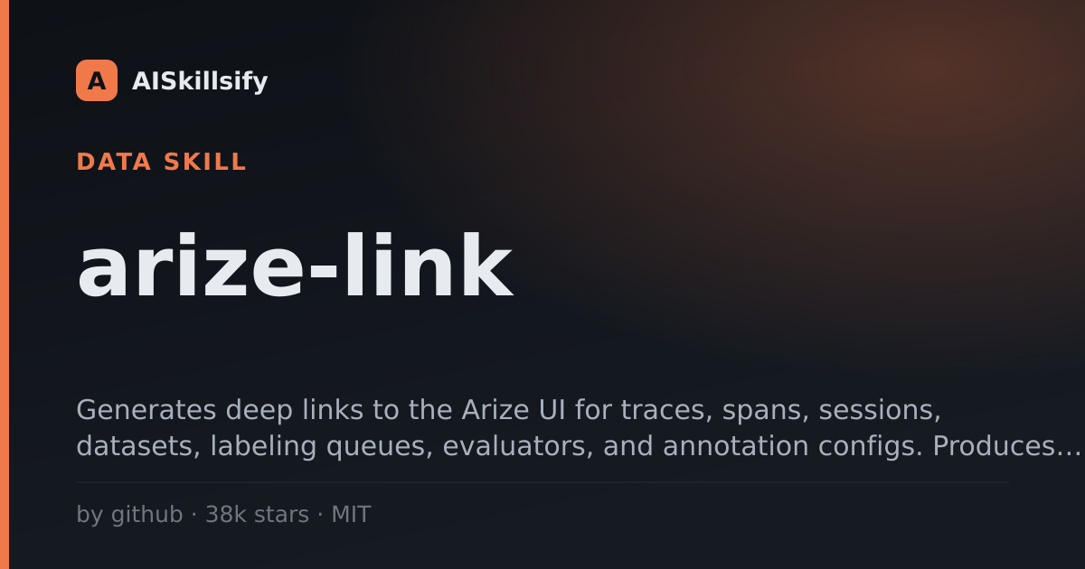arize-link skill by github