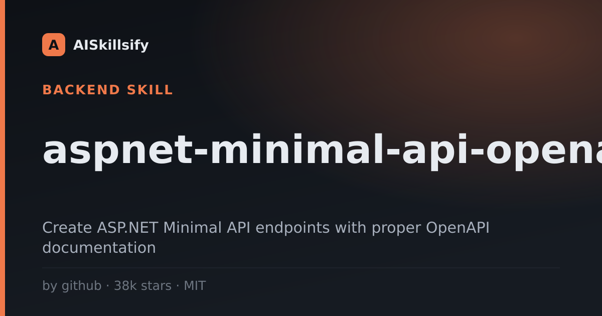 aspnet-minimal-api-openapi skill by github