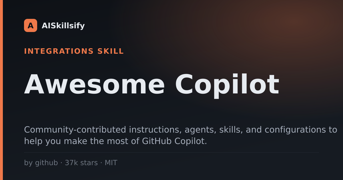 Awesome Copilot skill by github