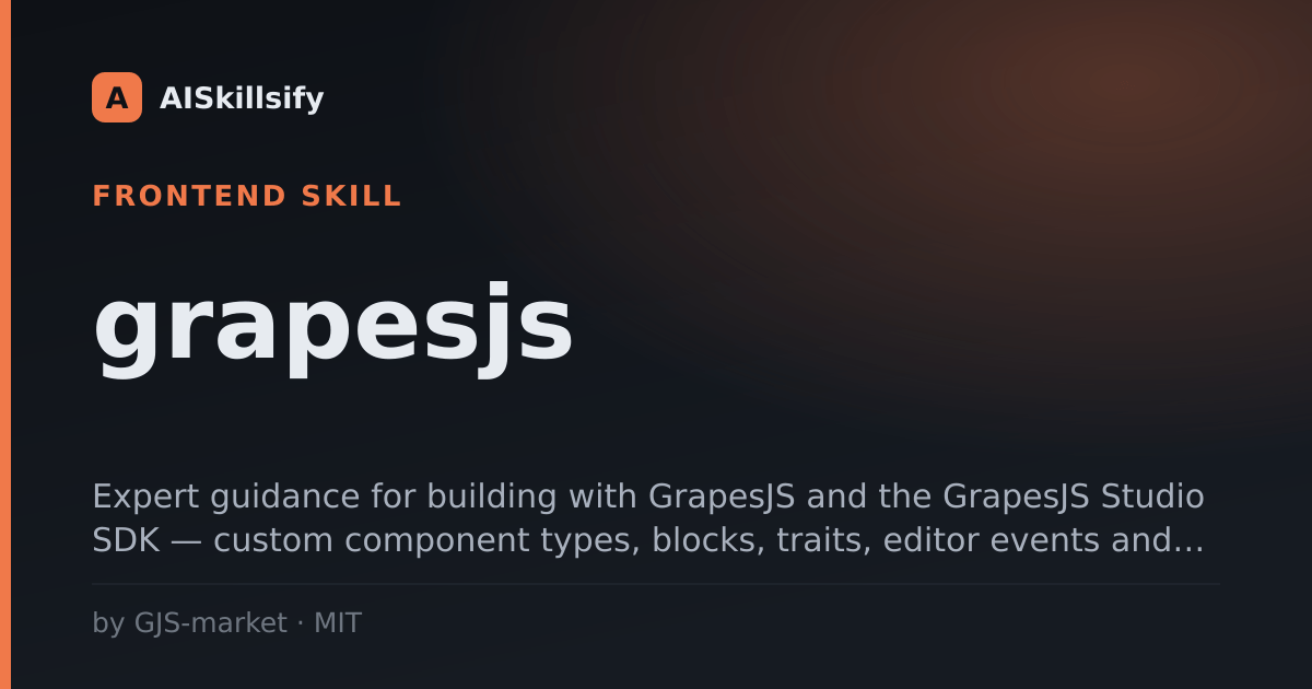 grapesjs skill by GJS-market
