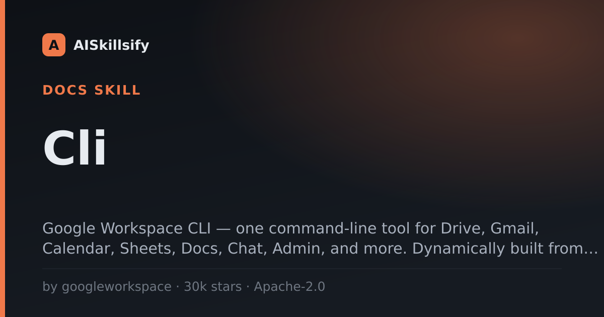 Cli skill by googleworkspace