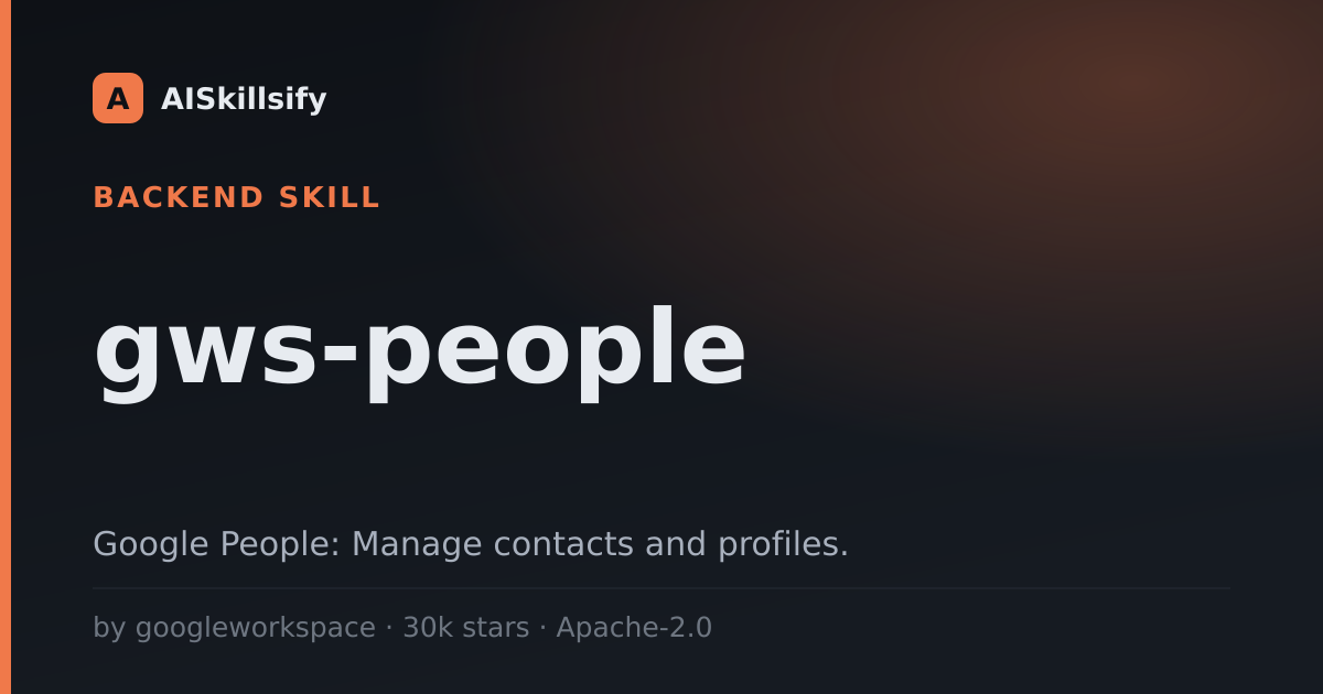 gws-people skill by googleworkspace