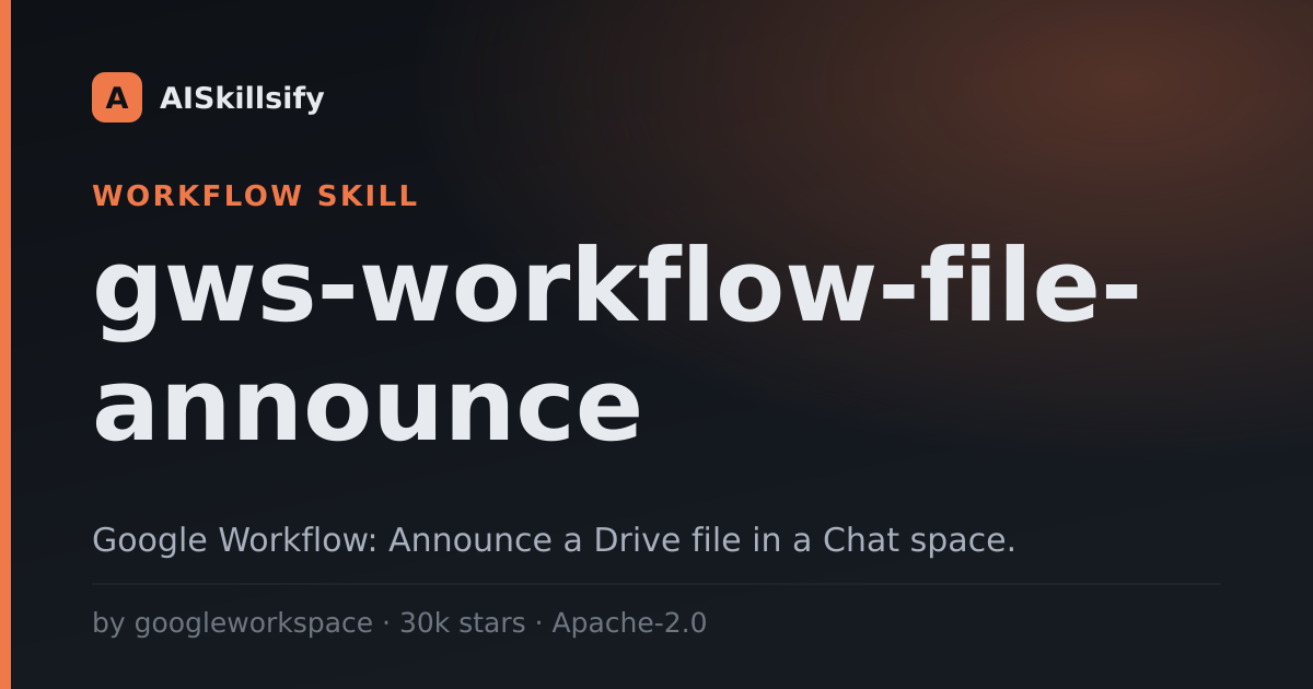 gws-workflow-file-announce skill by googleworkspace