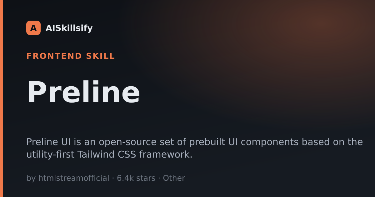 Preline skill by htmlstreamofficial