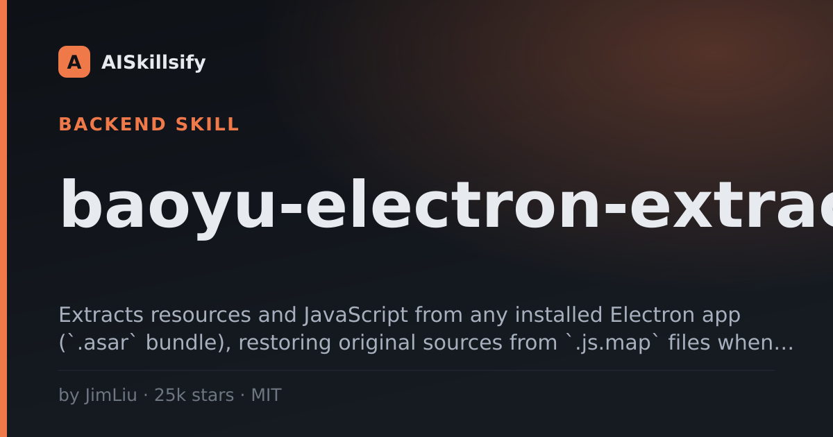 baoyu-electron-extract skill by JimLiu