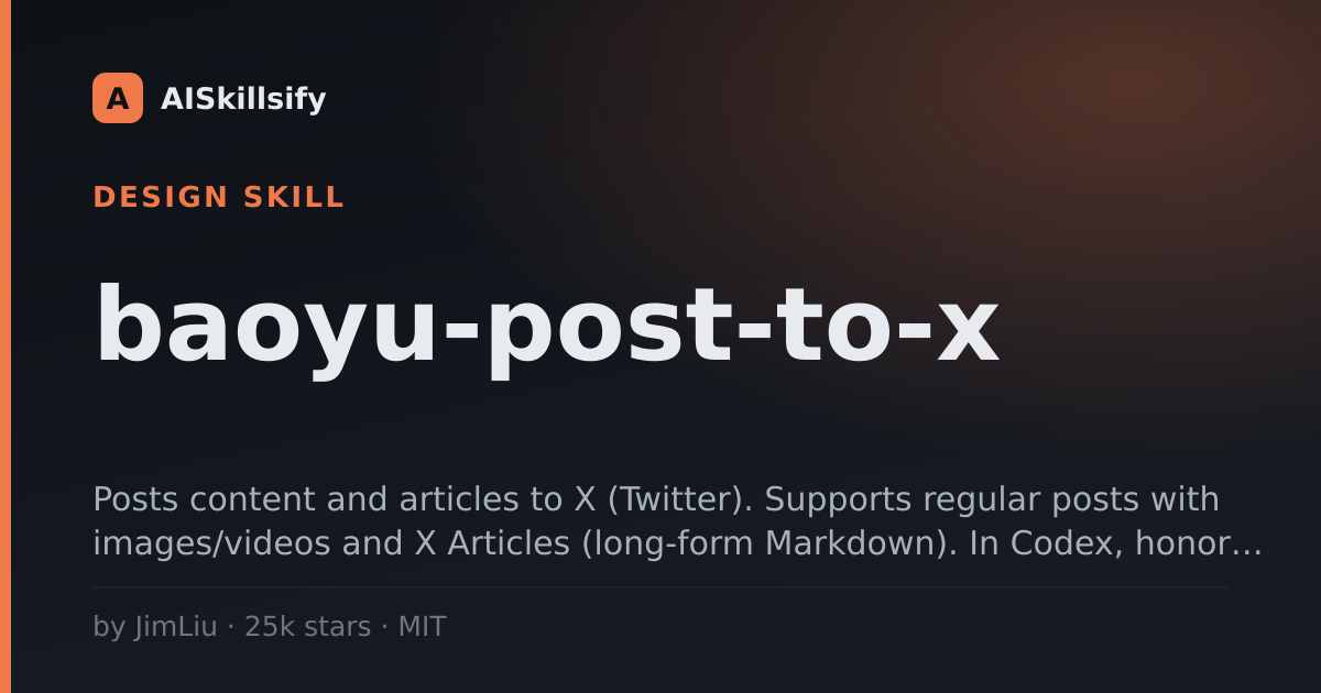 baoyu-post-to-x skill by JimLiu