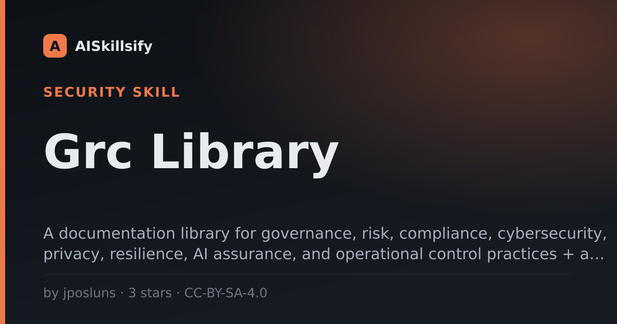 Grc Library skill by jposluns