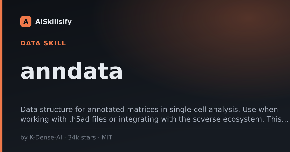 anndata skill by K-Dense-AI