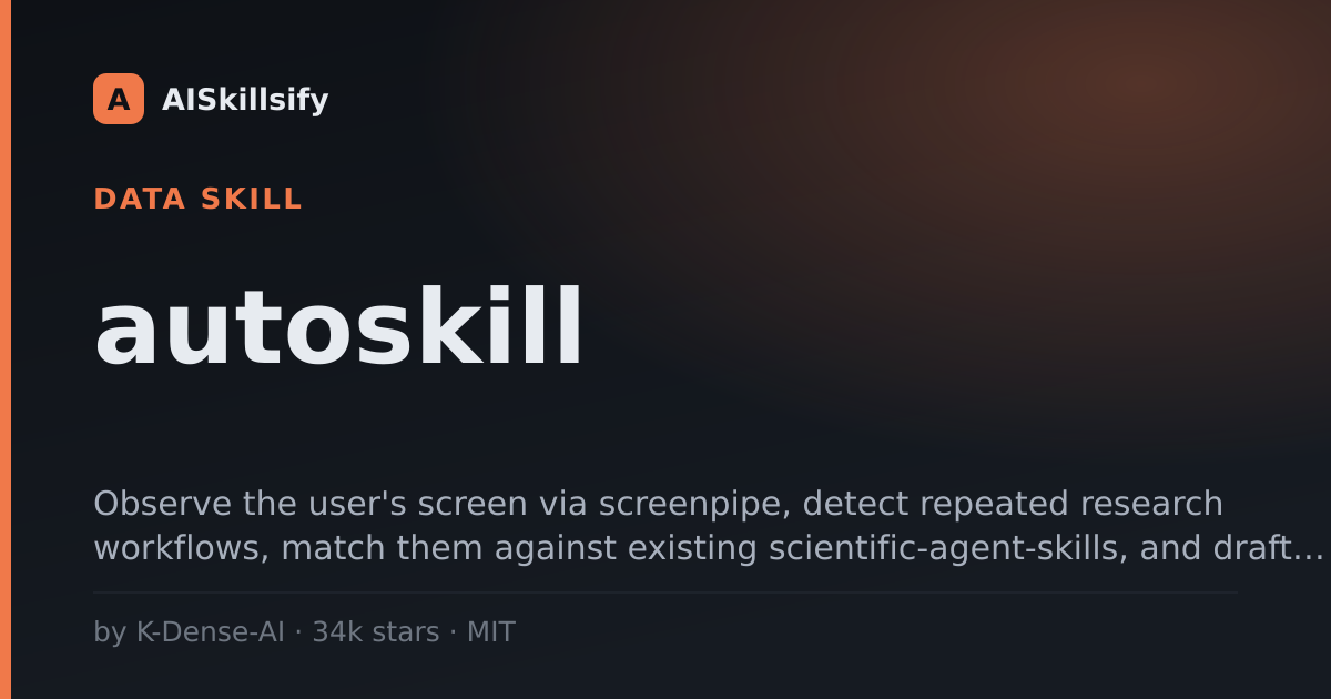 autoskill skill by K-Dense-AI