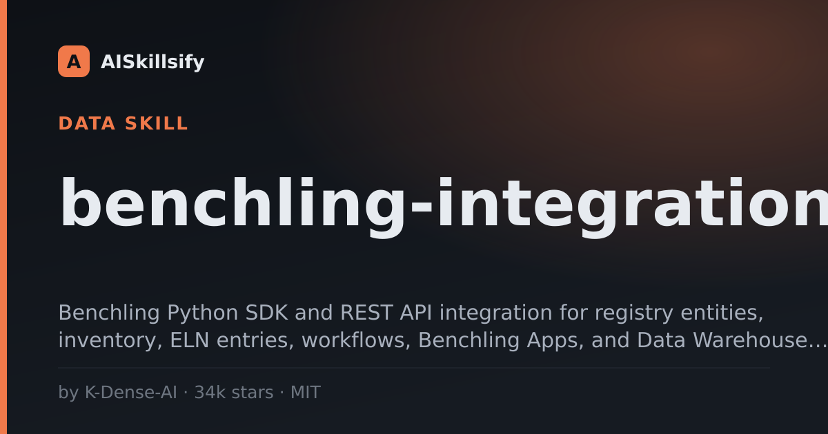 benchling-integration skill by K-Dense-AI