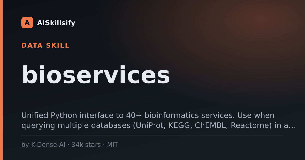 bioservices skill by K-Dense-AI