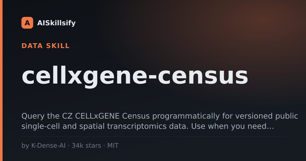 cellxgene-census skill by K-Dense-AI
