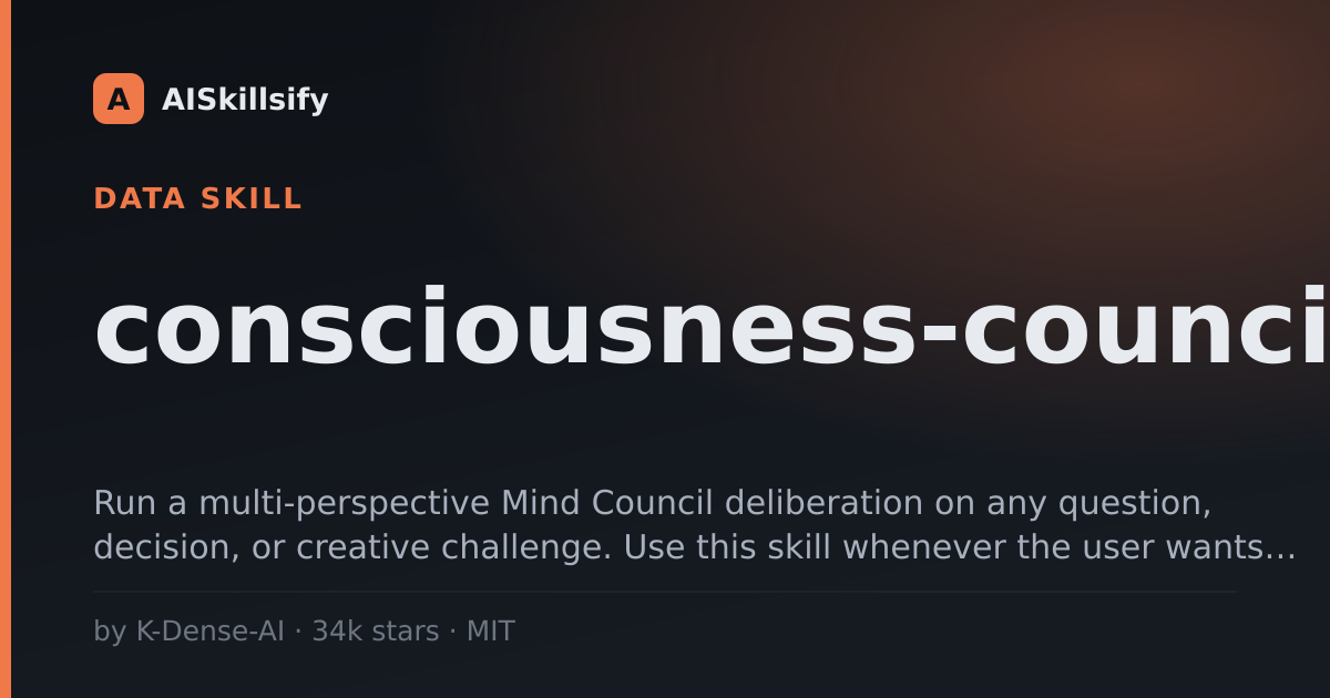 consciousness-council skill by K-Dense-AI
