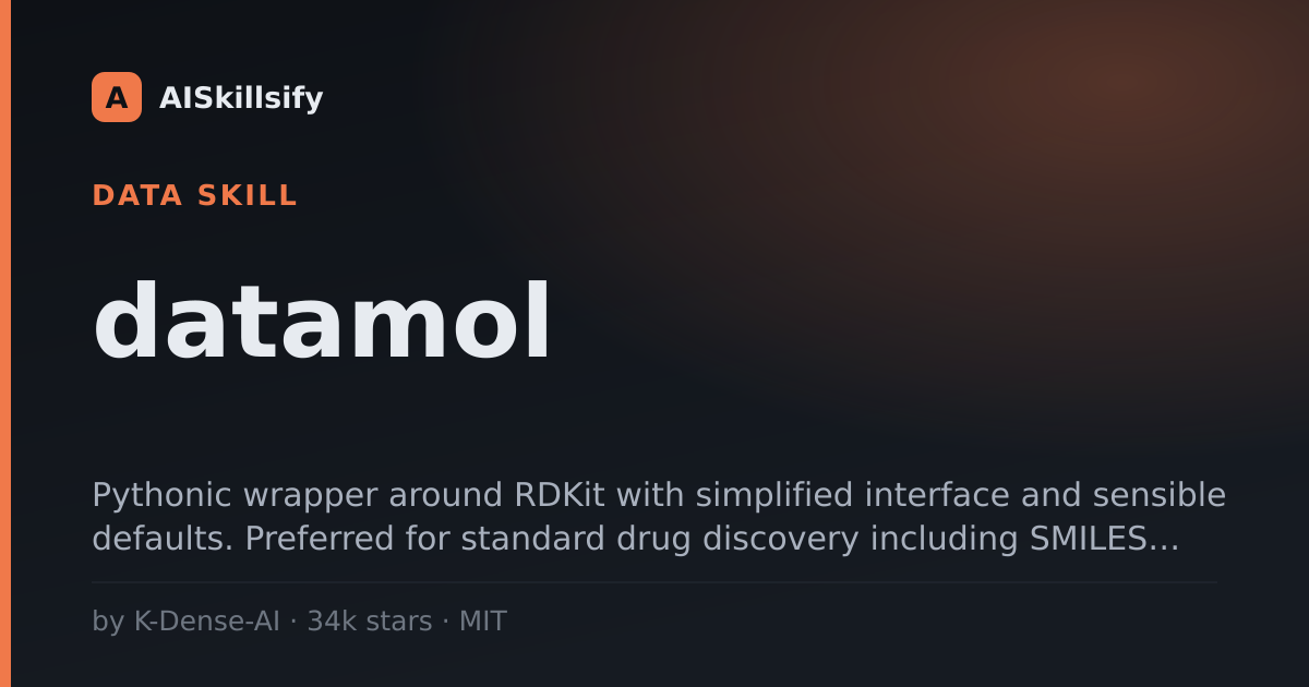 datamol skill by K-Dense-AI