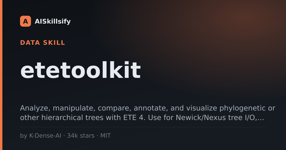 etetoolkit skill by K-Dense-AI