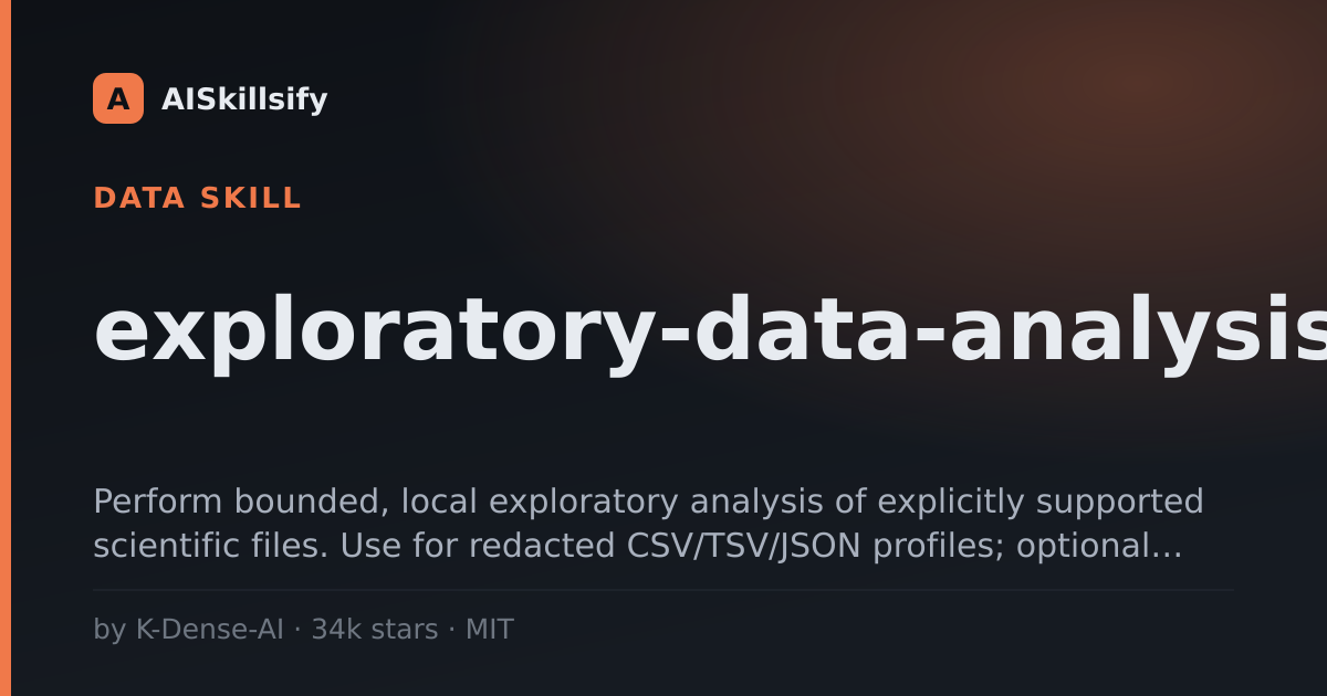 exploratory-data-analysis skill by K-Dense-AI
