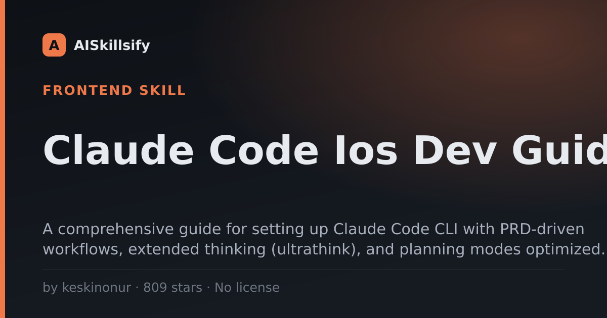 Claude Code Ios Dev Guide skill by keskinonur
