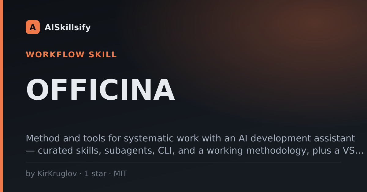 OFFICINA skill by KirKruglov