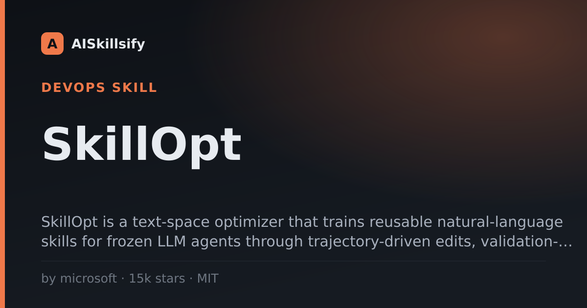 SkillOpt skill by microsoft