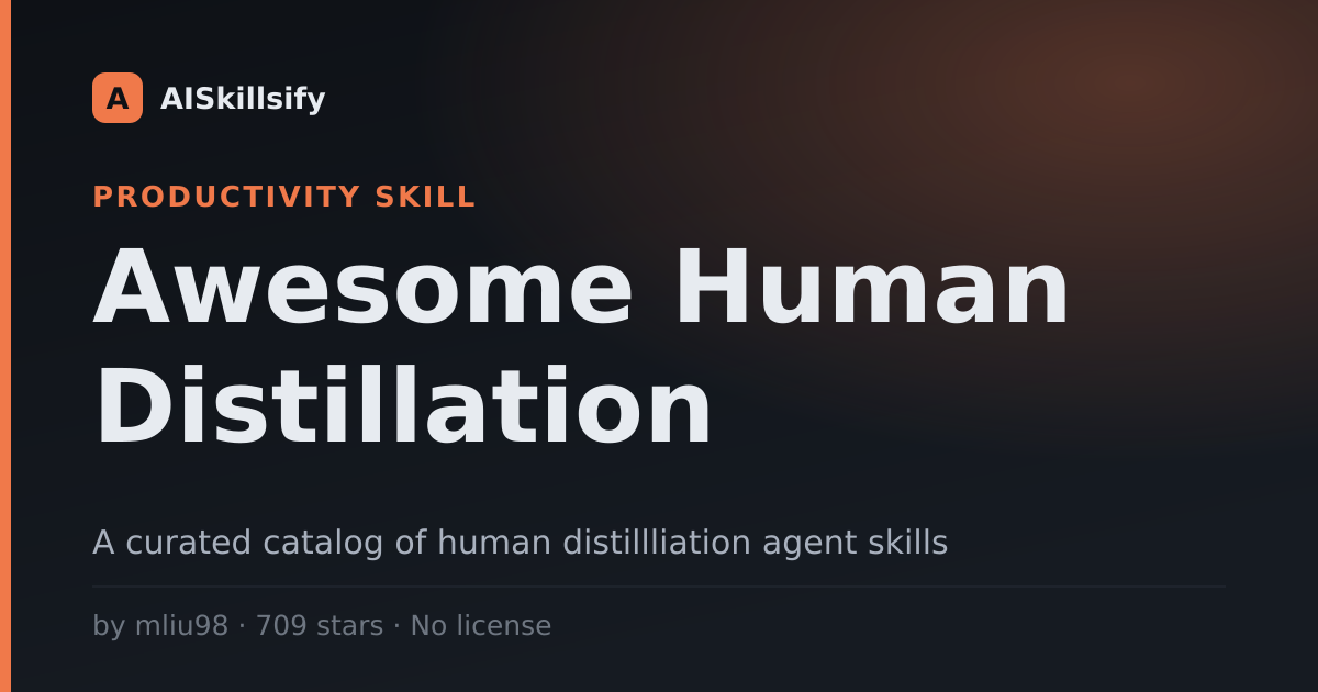 Awesome Human Distillation skill by mliu98