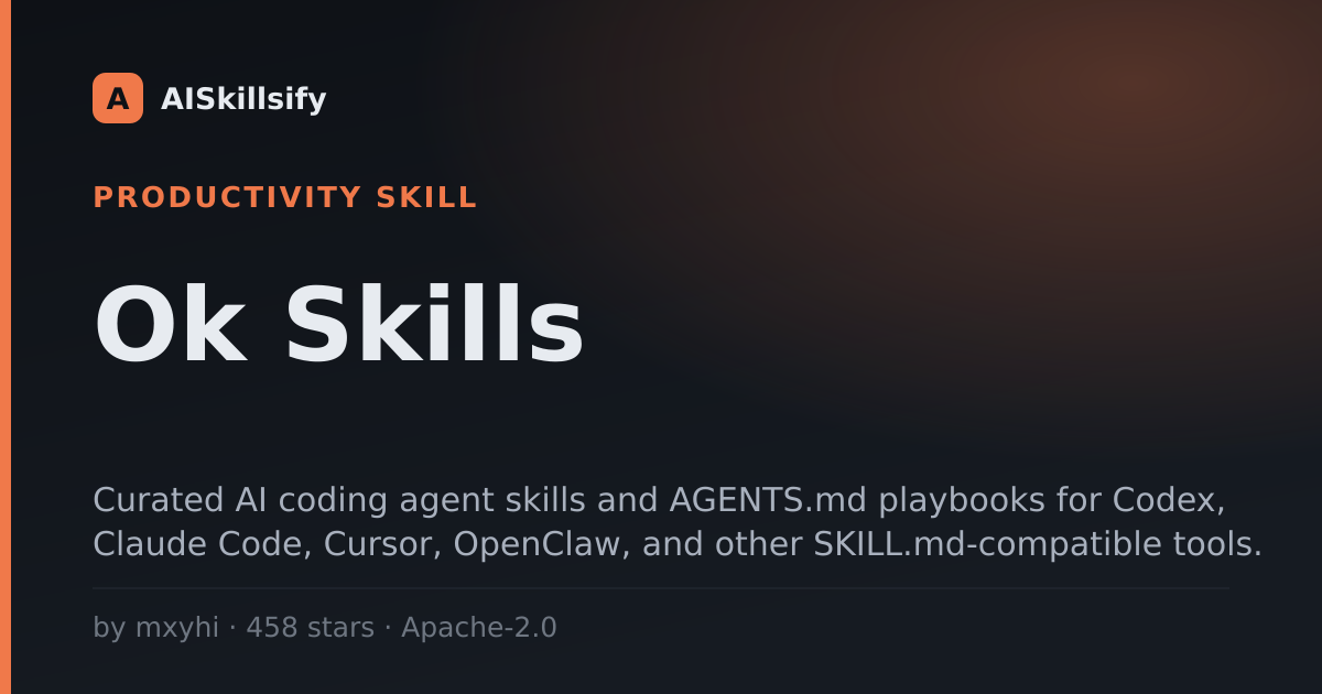 Ok Skills skill by mxyhi