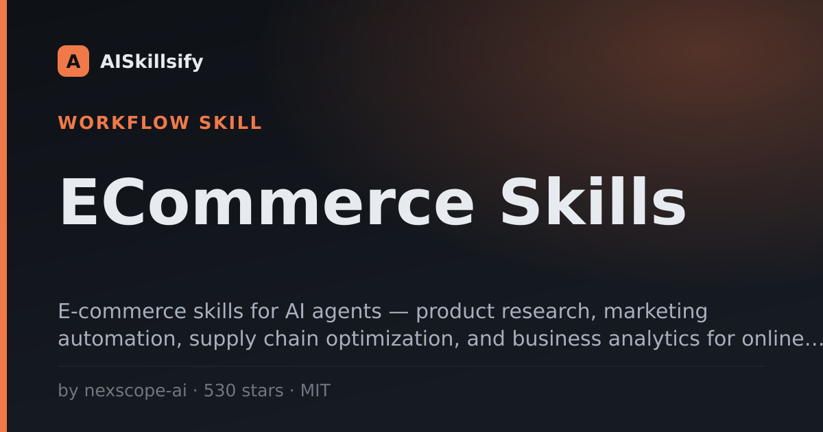 ECommerce Skills skill by nexscope-ai