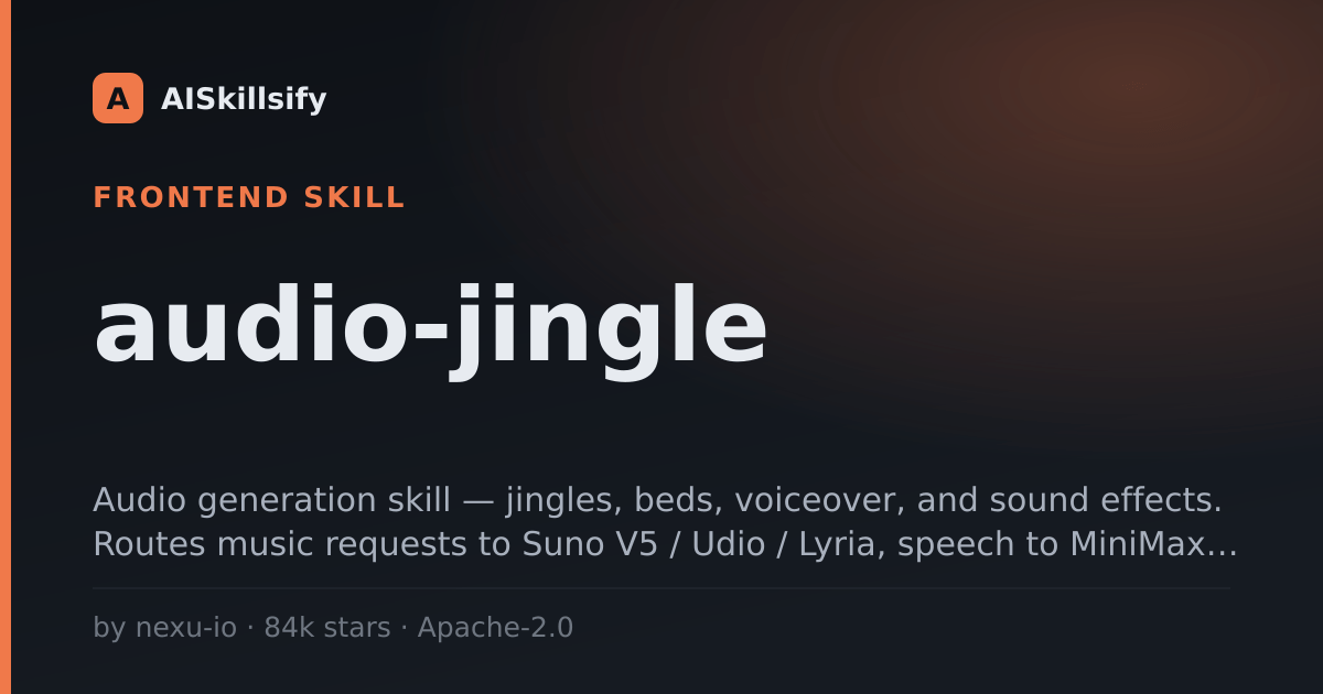 audio-jingle skill by nexu-io