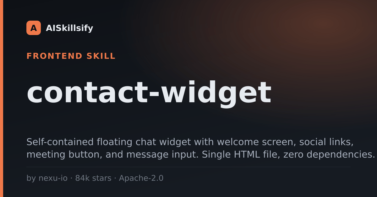 contact-widget skill by nexu-io