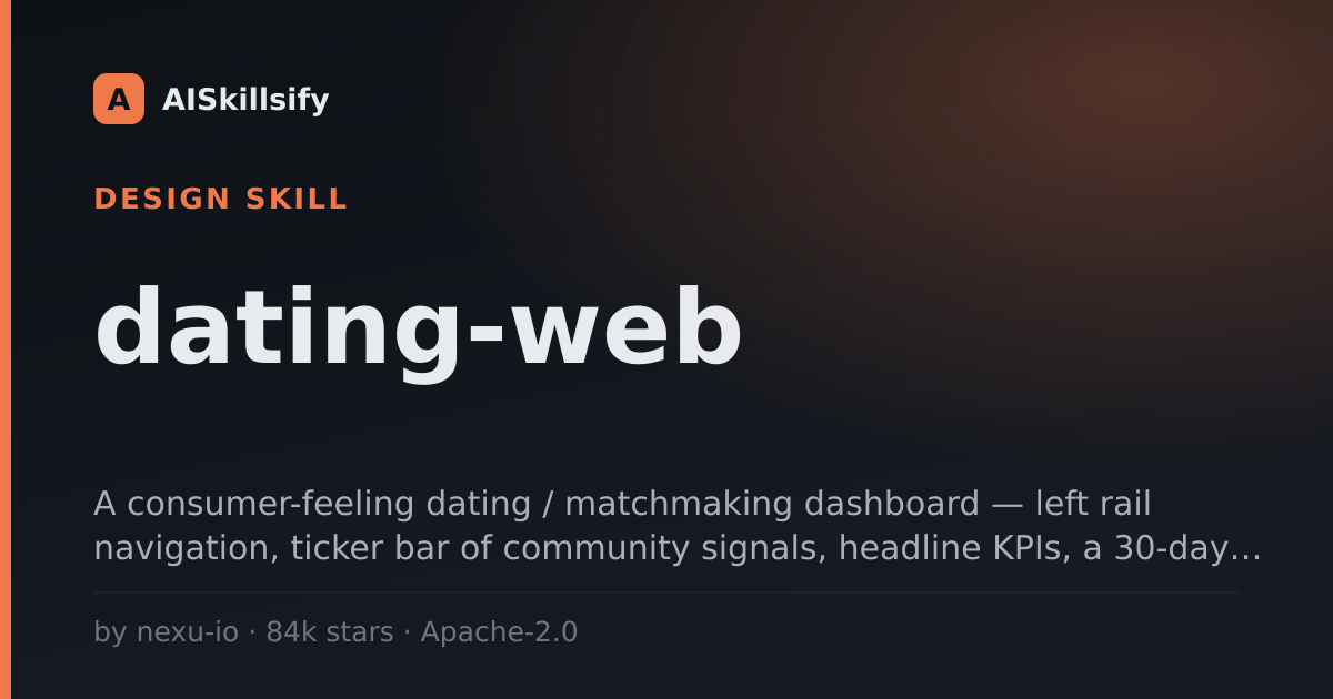 dating-web skill by nexu-io