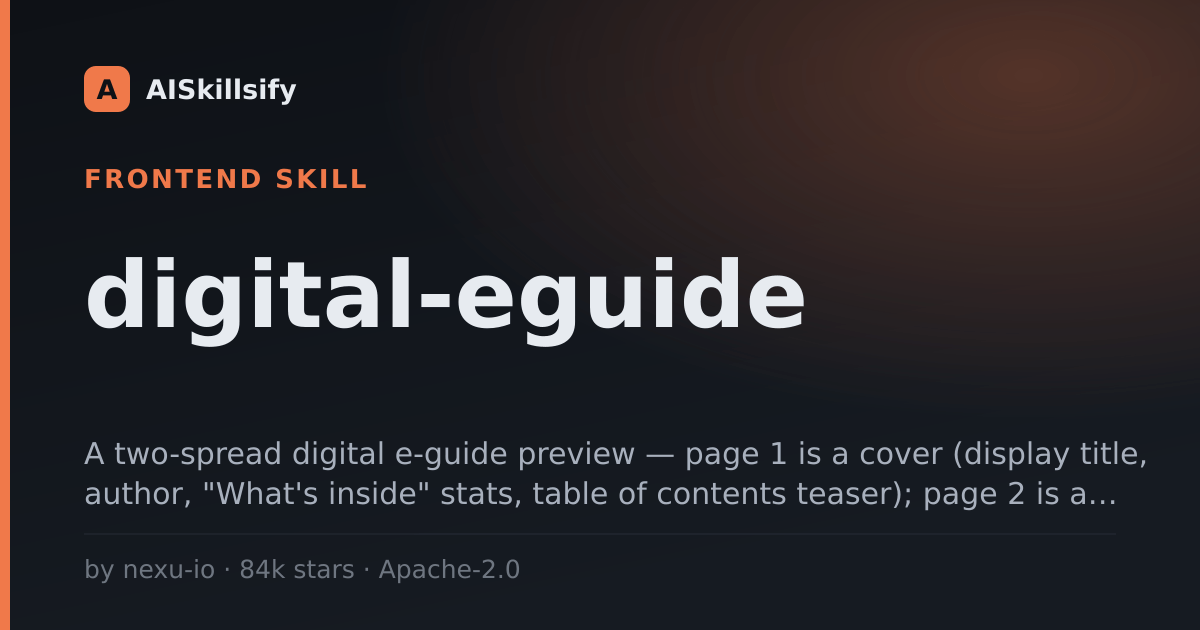 digital-eguide skill by nexu-io
