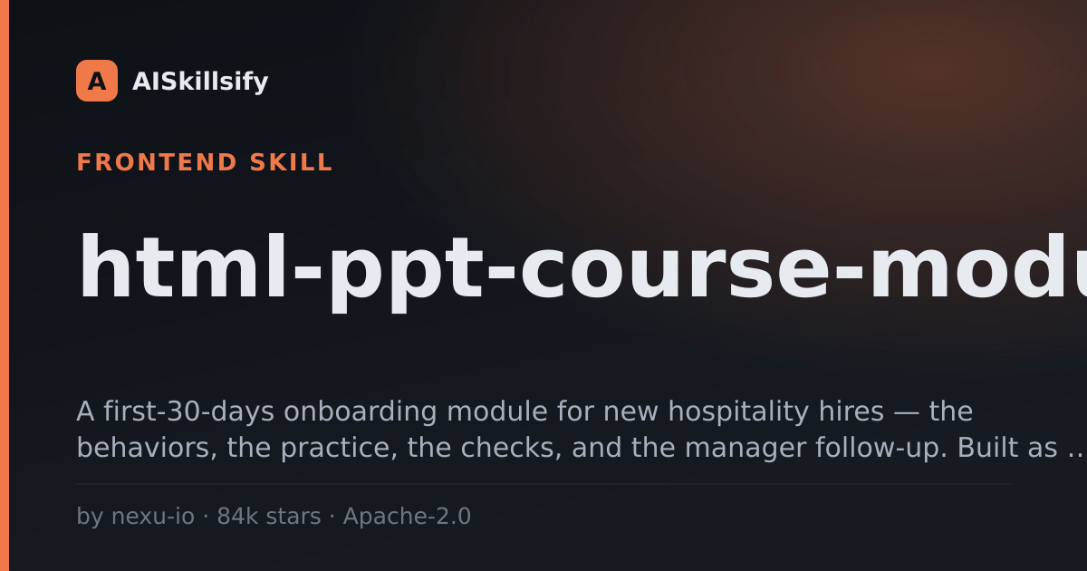 html-ppt-course-module skill by nexu-io