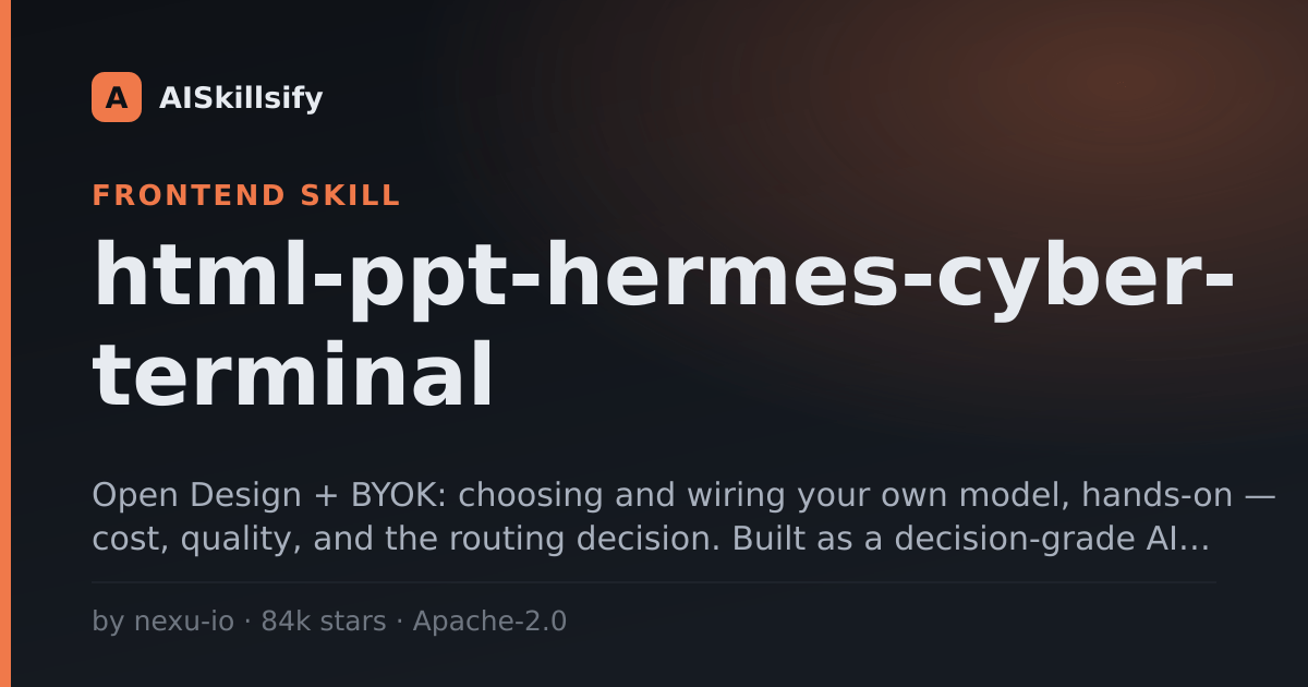 html-ppt-hermes-cyber-terminal skill by nexu-io